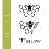 Biene bee happy Plotterdatei | DIY Hunger thumbnail number 3