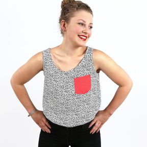 FRAU KOKO - Top aus Webware mit Kräuseln XS-L