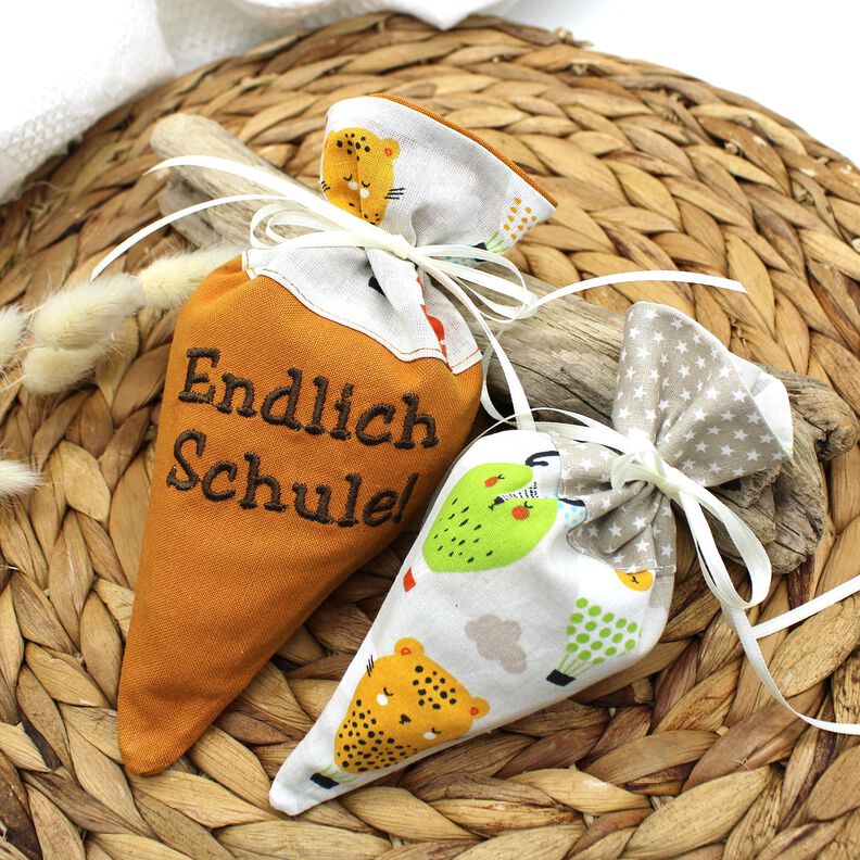 ITH Stickdatei zweifarbig Schultüte Zuckertüte aus Stoff image number 4