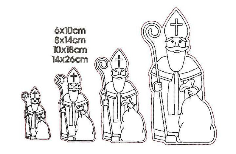 Stickdatei Nikolaus Stabstickdatei image number 5