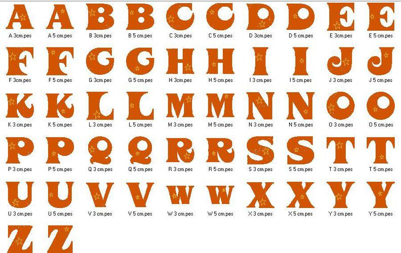 Sparset Stickdatei Buchstaben Herz + Stern Alphabet 3 + 5cm image number 7