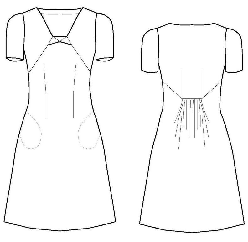 Kleid Petite-Angie Gr. 34-48 PDF-Schnittmuster A4, A0 und Nähanleitung image number 2