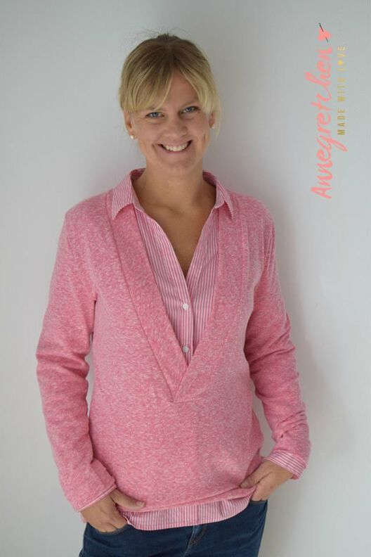 Nähanleitung Shirt mit V-Ausschnitt *mit A0-Datei + Video* image number 6