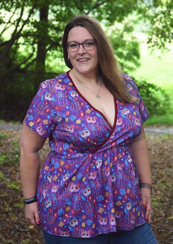 Bluse ALOE curvy (46-56) Schnittmuster Schößchenbluse image number 6