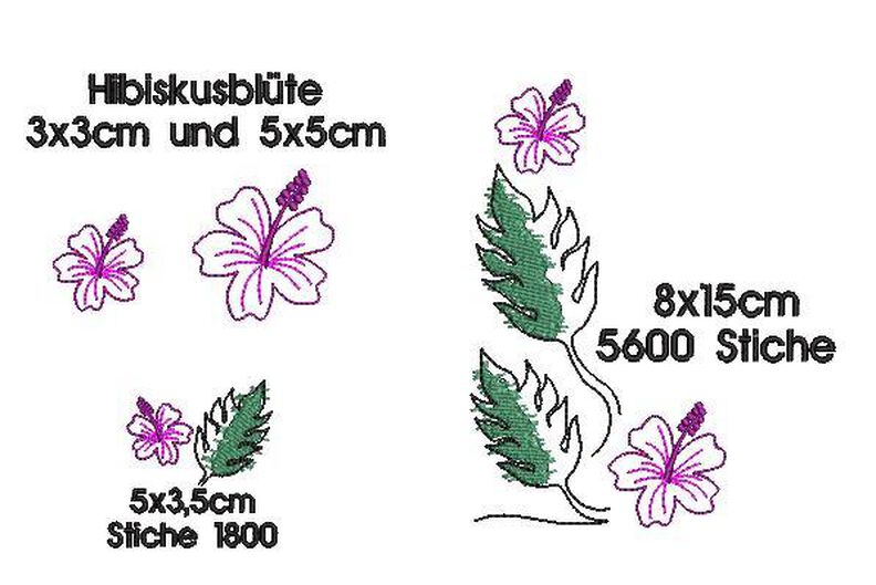 Stickdatei Flamingo Kontur SET image number 5