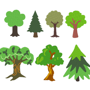 Stickdatei - Baum gefüllt Bäume