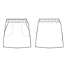 Damen Rock mit Taschen Sweatrock A-Linie GUNA ♥ Gr. XS-XXL thumbnail number 7