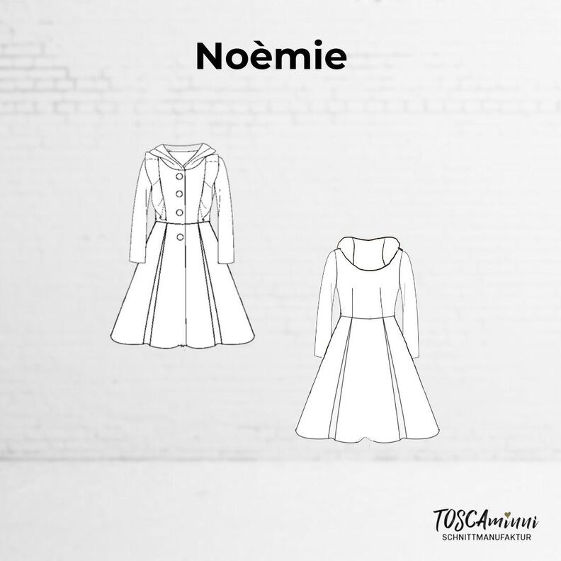 Schnittmuster Damenmantel Noèmie Gr. 34-54 tailliert  image number 10