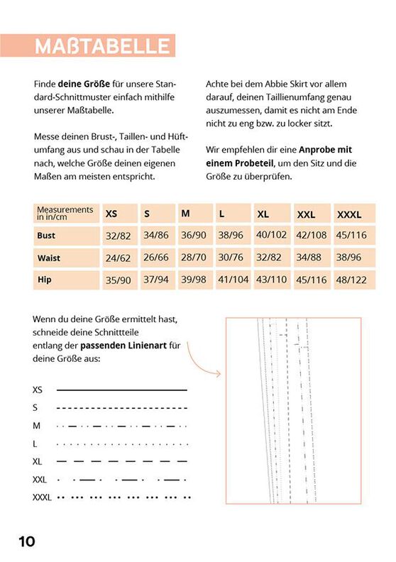 Stufenrock A-Linie Schnittmuster für Damen XS-XXXL, Video image number 8
