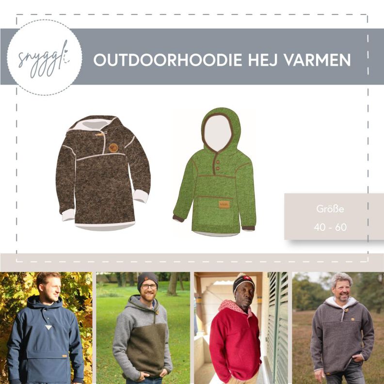 Outdoorhoodie Hej Varmen Gr. 40-60, Walk, inkl. A0 image number 1