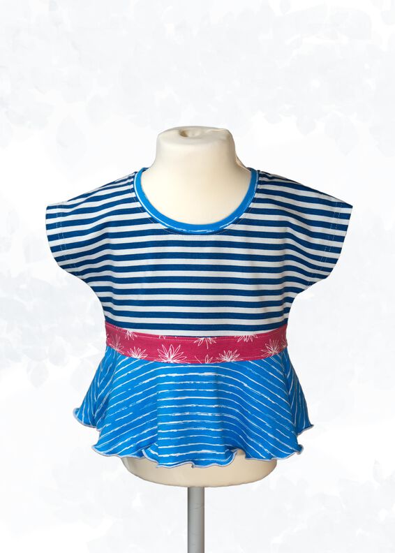 Sommerkleid und Shirt „Evina“ für Kinder Gr. 92-164, A4+A0 image number 3