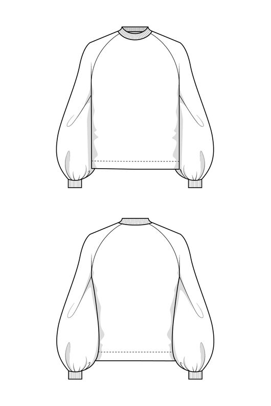 Sweatshirt Schnittmuster mit Videoanleitung, Gr. XS-XXXL image number 6