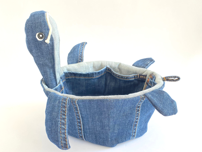 Schildkröten Utensilo Schnittmuster, Jeans Upcycling  image number 10