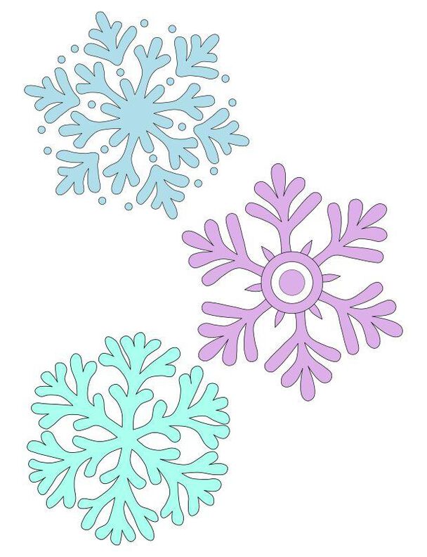 Applikationsvorlage let it snow Schneeflocken image number 4