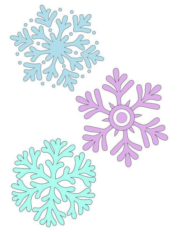 Applikationsvorlage let it snow Schneeflocken image number 4