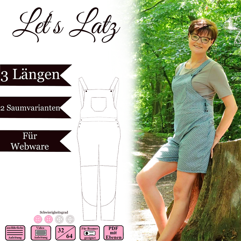 Lets Latz - Webware- Gr 32-64 - EBook und Nähanleitung image number 1