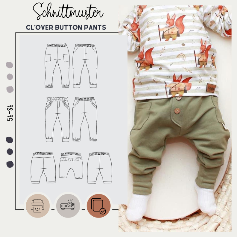 (inkl. Beamerdatei) CL*OVER 'button' Pants Baby image number 1