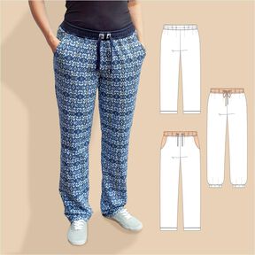 Mira Sweathose lang oder 7/8 mit Bündchen Gr. 34–50 A4+A0