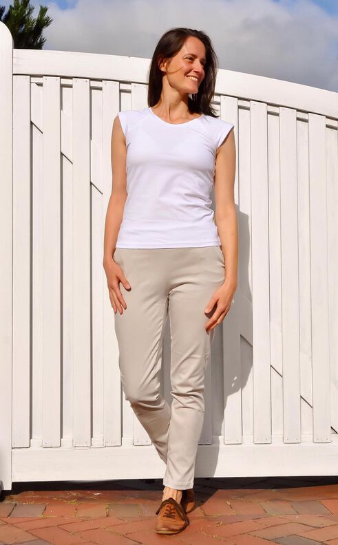 Damen Hose (32-52) OLINDA schmale Damenhose Schnittmuster image number 4