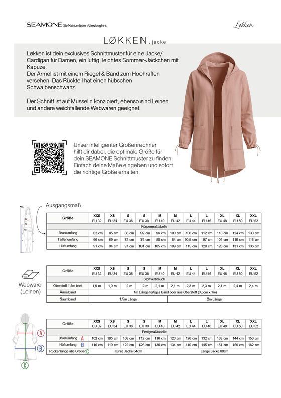 Jacke/Cardigan | Damen Schnittmuster PDF | 32–52 | Seamone image number 9