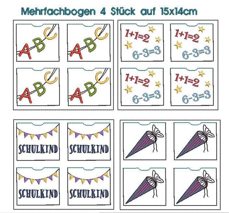 Stickdatei Schulanfang ITH Schokohülle klein 5 Motive image number 6