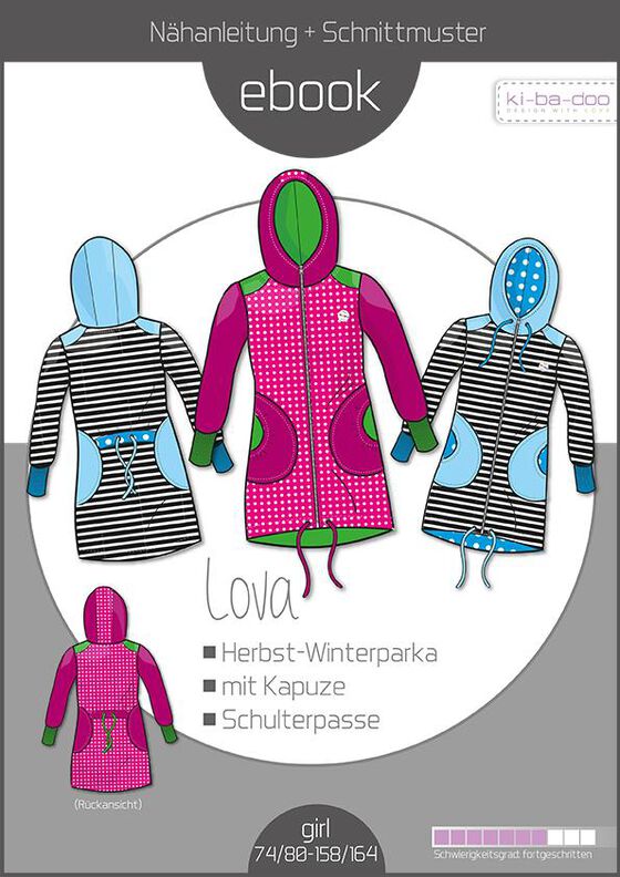 Ebook/Nähanleitung Parka LOVA Kinder Gr. 74/80 - 158/164 image number 1