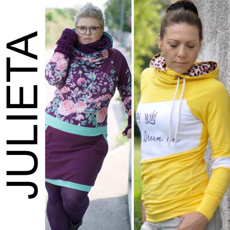 Hoodiekleid/Hoodie JULIETA Gr. 34-52 +Add on, BEAMERDATEI image number 1
