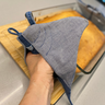 Topflappen nähen aus alten Jeans, Mantarochen  thumbnail number 6