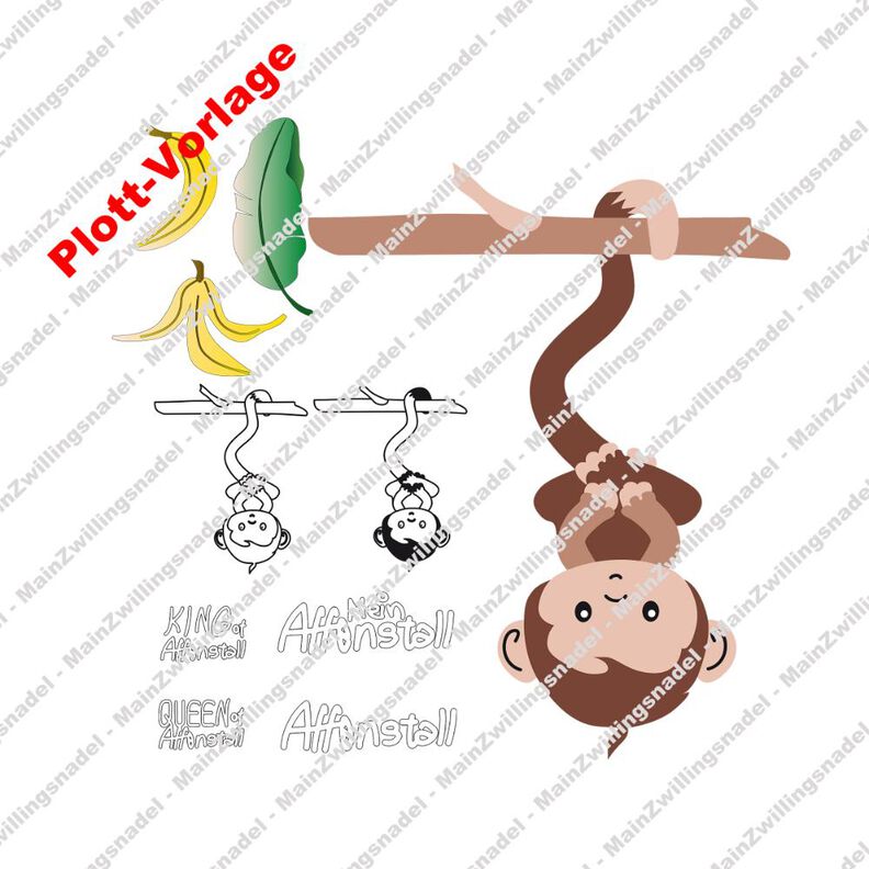 Main Affe Plottvorlage image number 1