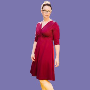 Kleid Jerseykleid Wickeloptik Ausschnitt SIHIR ♥ Gr. XS-XXL