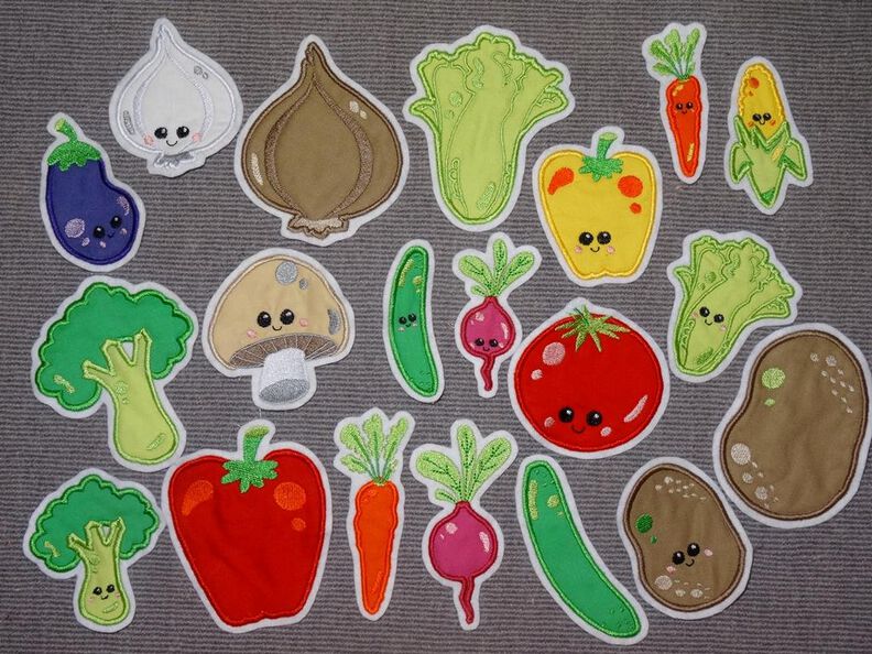 Gemüse Stickdatei Applis Gurke Möhre image number 8