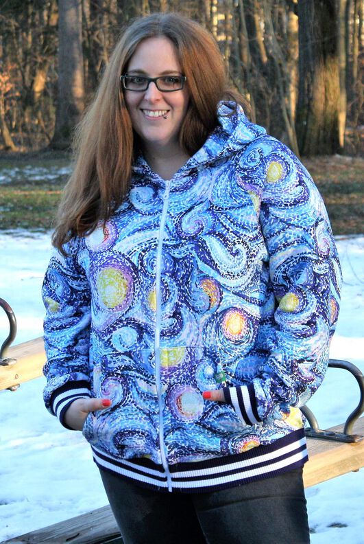 Hoodie, Sweatjacke (XXS-5XL)  CACTUS Unisex Schnittmuster image number 9