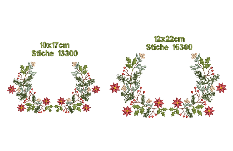 Stickdatei Zweige Weihnacht Handschuhe SET image number 5