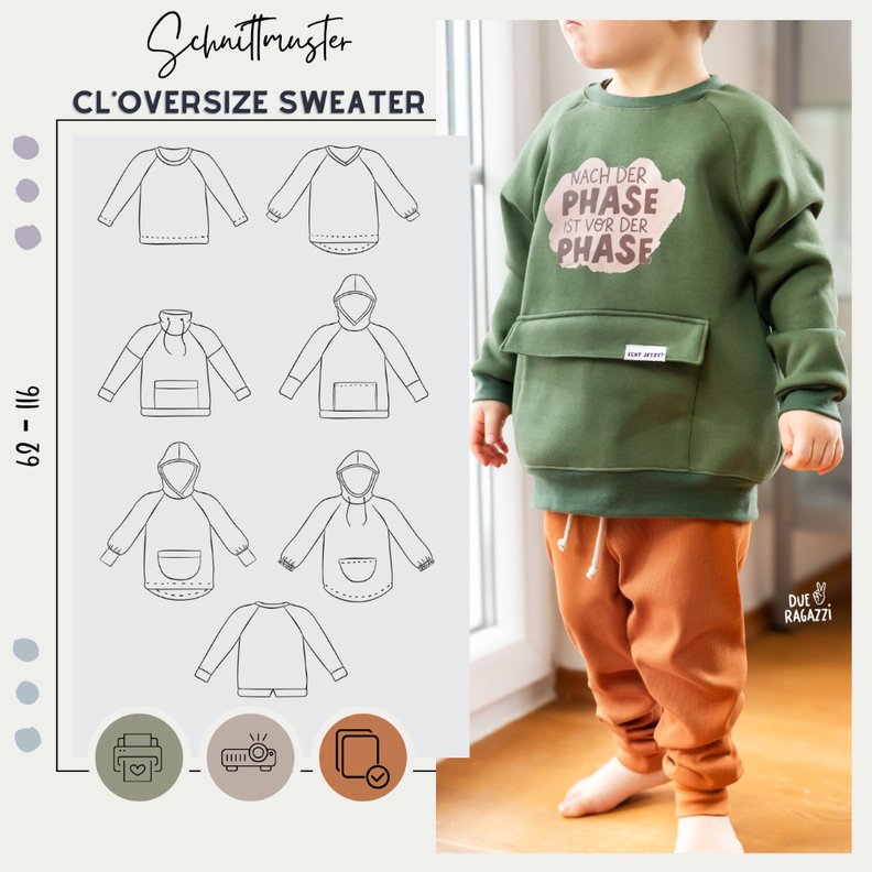 CL*OVERSIZE SWEATER (62-116) image number 1