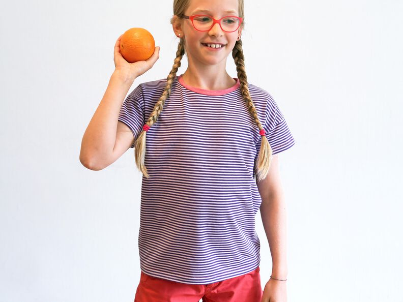 TINA - lässiges Basicshirt mit kurzen Ärmeln 86-152 image number 4
