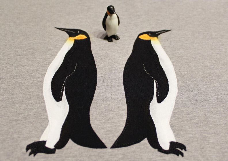 Applikationsvorlage und Nähanleitung Pinguin Papa image number 1