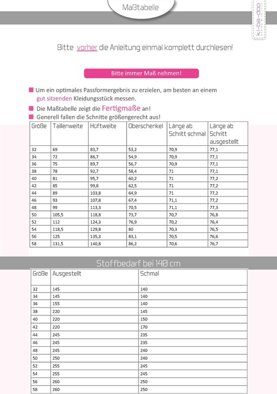 Ebook Basic Jegging Damen Gr. 32-58-Schnittmuster  PDF A4 image number 9