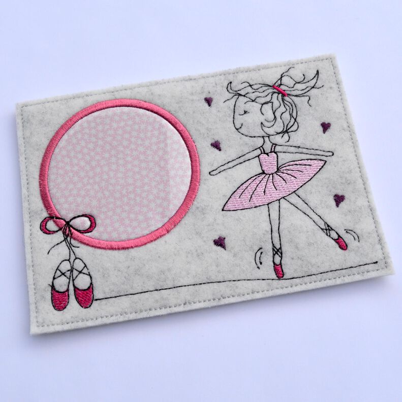 Stickdatei MugRug Untersetzer Ballerina 13x18cm und 13x20cm image number 3