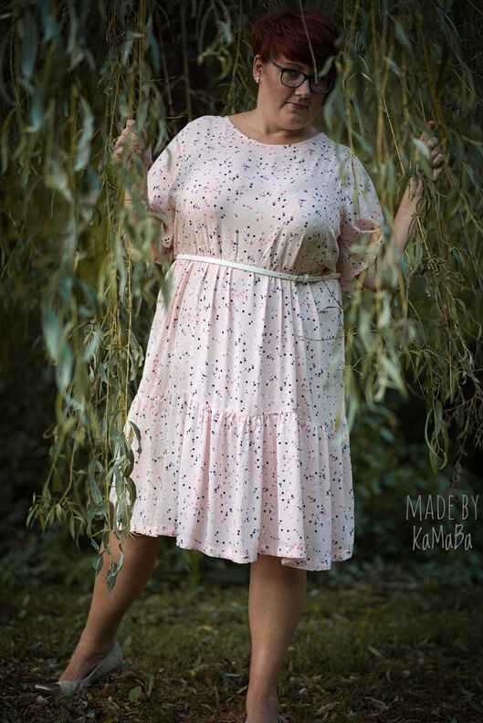 *Ladies Partydress Webware* Stufenkleid Gr. 32 bis 56 Boho image number 10