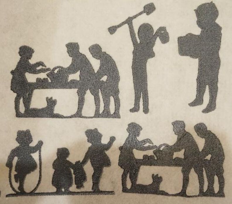 Nostalgie Kinder Silhouette Stickdatei Vol.1 image number 3