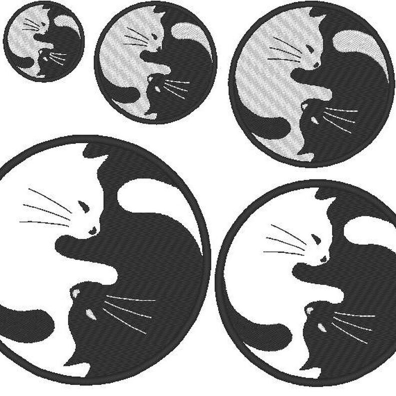 Stickdatei - Yin Yang Katze image number 1