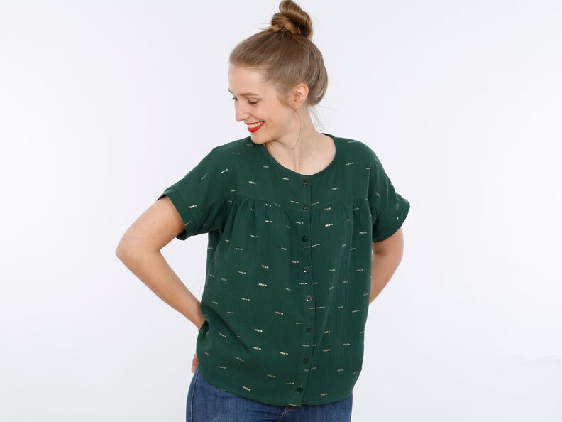 FRAU SUZY - lockere Kurzarmbluse mit Kräuseln XS-XXL image number 5