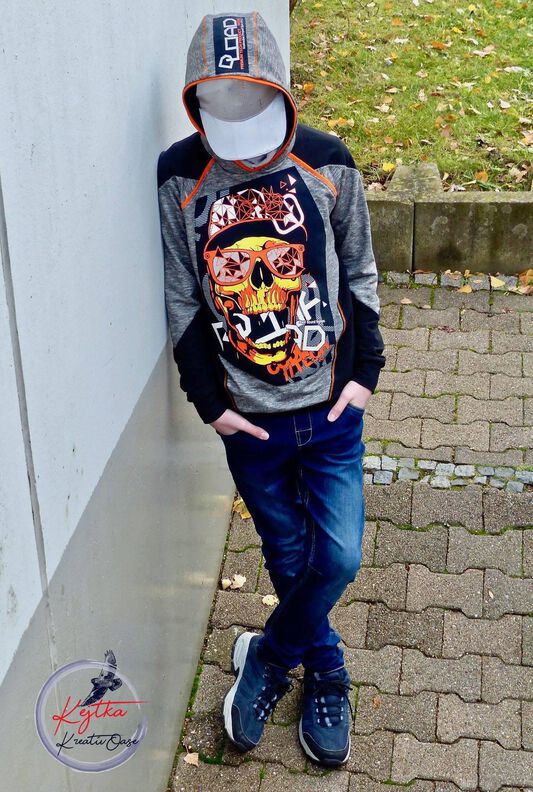 Raglan-Hoodie Fjonn Gr. 80-170 image number 6