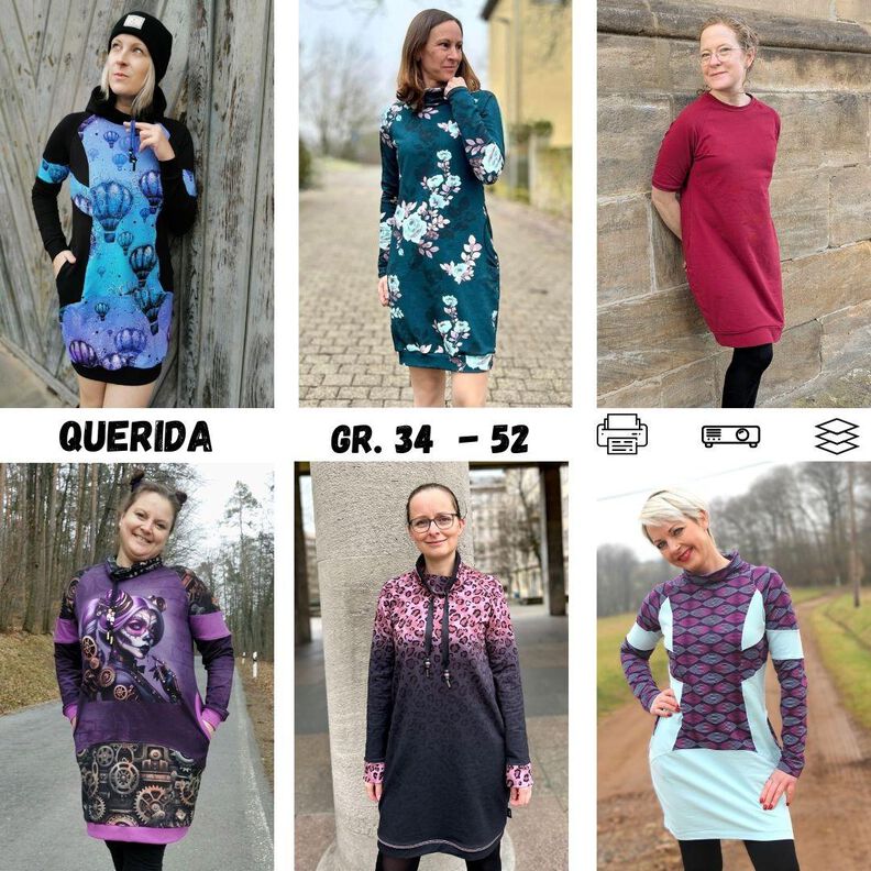 Querida - Raglan Sweatkleid Gr. 34 - 52 image number 1