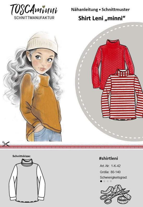 Schnittmuster Kinder Shirt Leni "minni" Gr. 80-140 image number 6