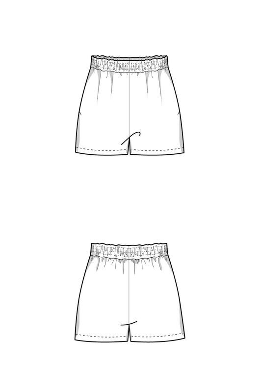 Schnittmuster nach Maß für eine kurze Hose mit Gummiband image number 8