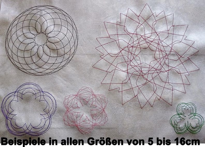 Stickdatei 49 Zirkel Mandala Blumen 11 - 13cm Teil 1 image number 3