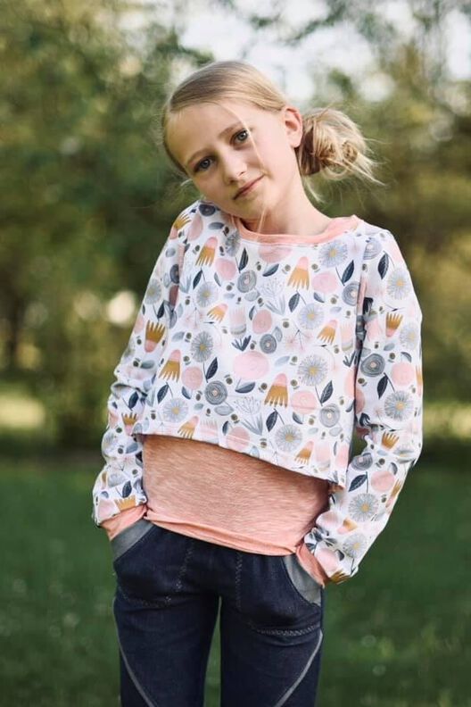 Cropshirt Kinder - Schnittmuster Gr. 86-176 - dein AMY #96 image number 5
