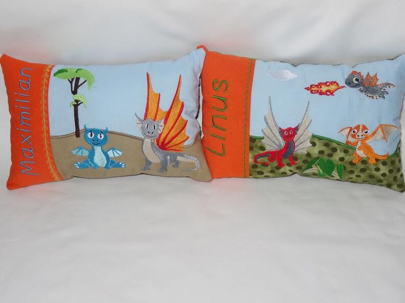 Drachen Kissen ITH Stickdatei image number 5