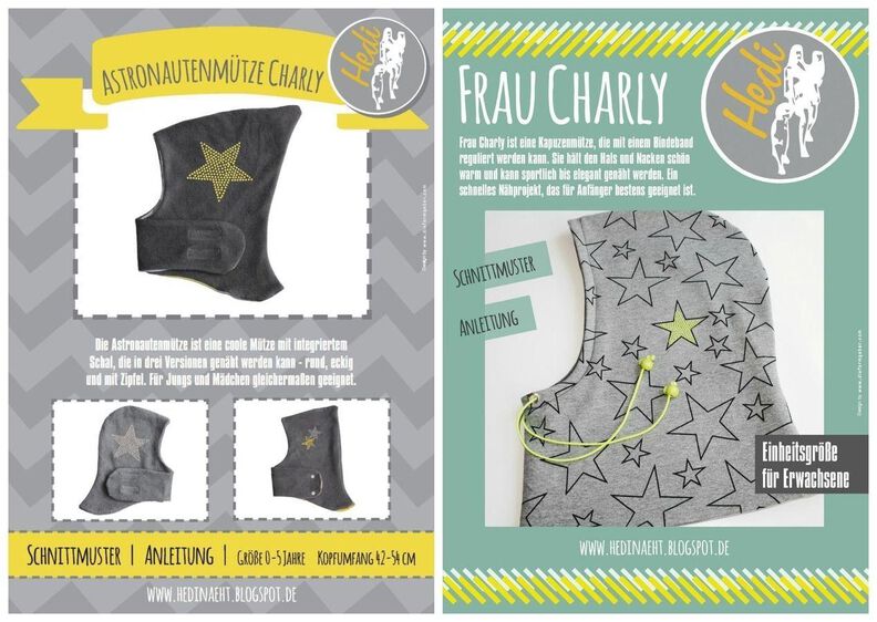 Set: Astronautenmütze Charly und Kapuzenmütze Charly image number 1